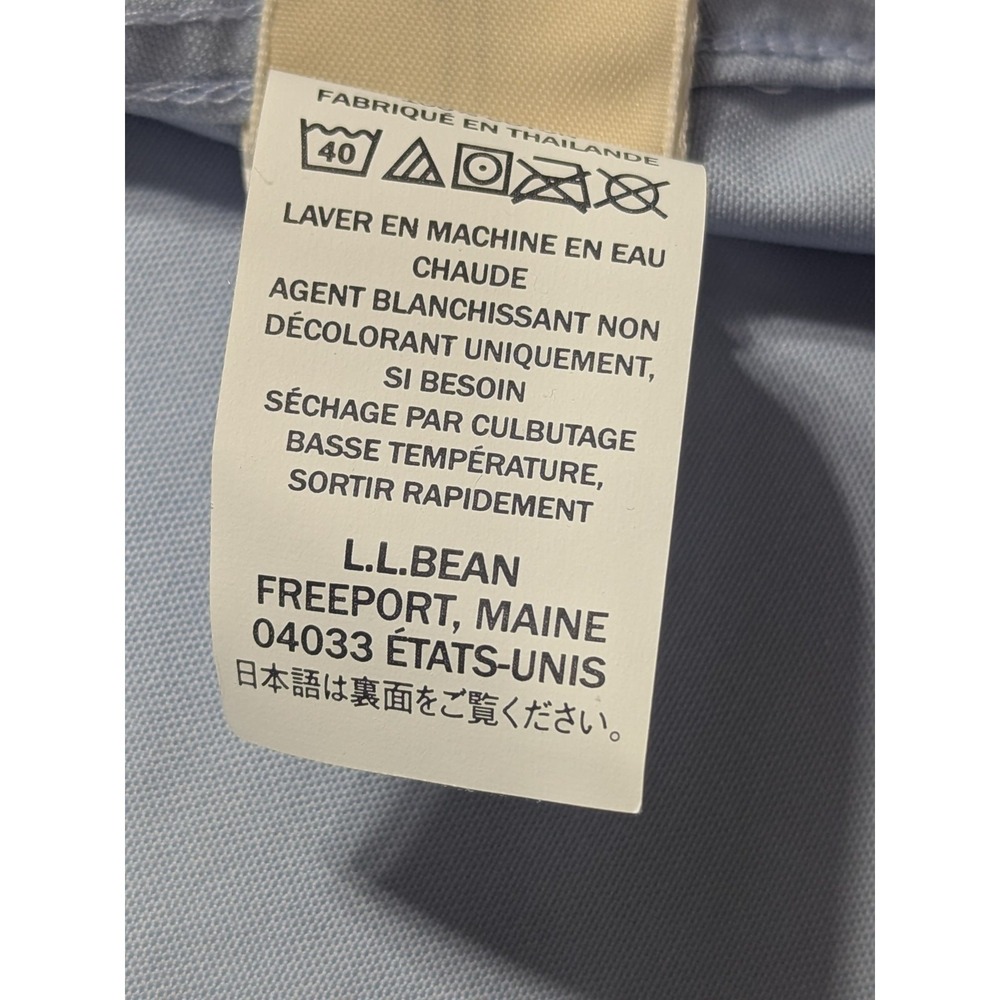 L.L.Bean Wrinkle Free Shirt Womens 1X Blue Cotton Button Front Office - Picture 5 of 16